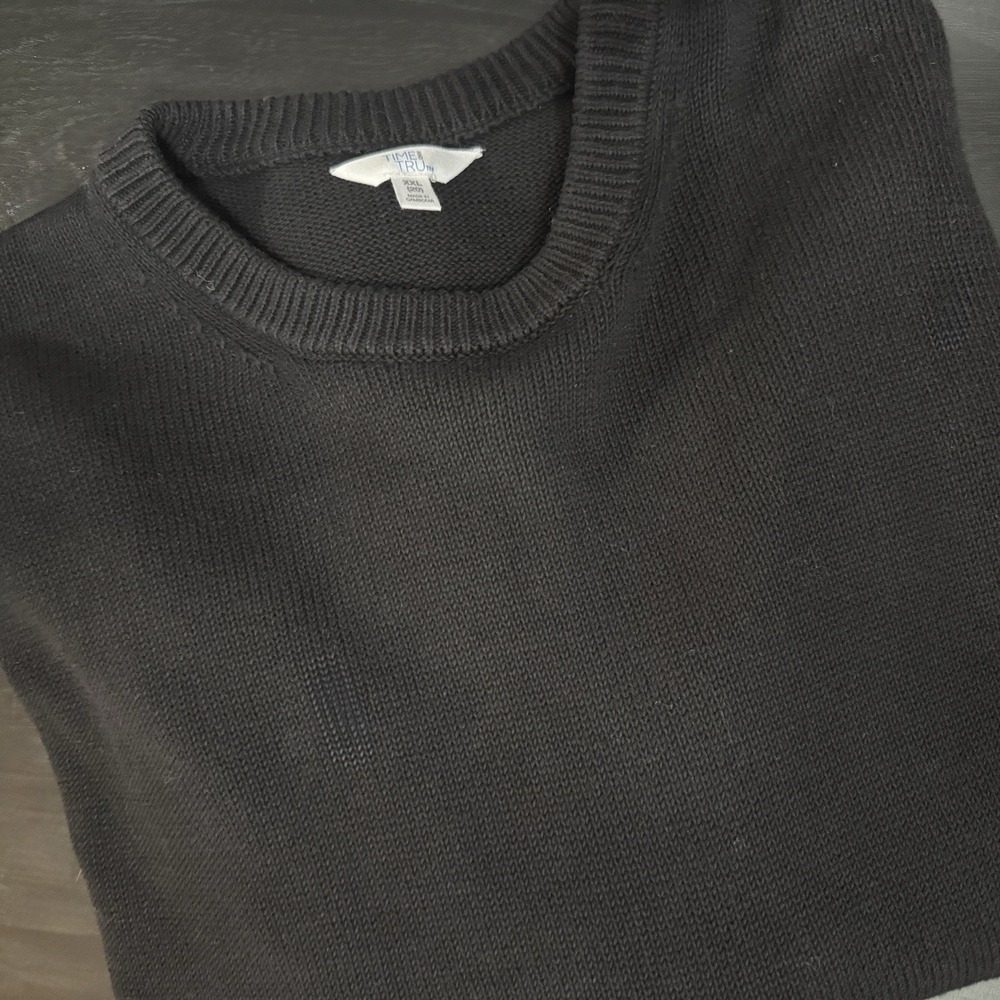 Womens XXL 20 Basic Black Crewneck Sweater Lightweight Versatile Layer Classic